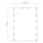 EUROLAMP ARTE ILLUMINA MIRO LED-es téglalap alakú smink tükö 50X70 CM 