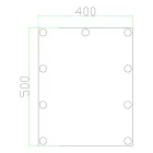 EUROLAMP ARTE ILLUMINA MIRO LED-es téglalap alakú smink tükör 40X50 CM 