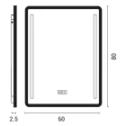 EUROLAMP ARTE ILLUMINA MIRO Téglalap alakú tükör érintő kapcsoiolóva LED 20W4000K 600X800mm 