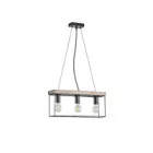 EUROLAMP ARTE ILLUMINA MULTIPLA Függesztett lámpatest 3XΕ27 480x125x1230mm Fa & Fém 