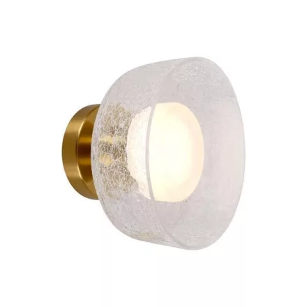 EUROLAMP ARTE ILLUMINA NIMBUS Falilámpa beépített LED Réz és repedezett üveg 200Χ200mm 