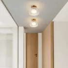 EUROLAMP ARTE ILLUMINA NIMBUS Falilámpa beépített LED Réz és repedezett üveg 200Χ200mm 