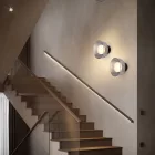 EUROLAMP ARTE ILLUMINA NIMBUS Falilámpa beépített LED Fekete és füstüveg 200Χ200mm 