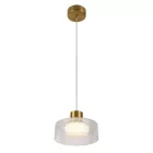 EUROLAMP ARTE ILLUMINA NIMBUS Függesztett lámpatest beépített LED 8W Réz és repedezett üveg 200X115mm 