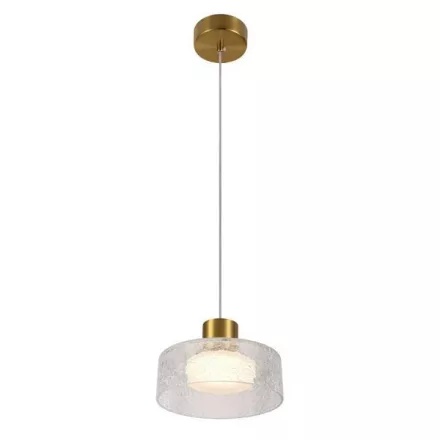 EUROLAMP ARTE ILLUMINA NIMBUS Függesztett lámpatest beépített LED 8W Réz és repedezett üveg 200X115mm 