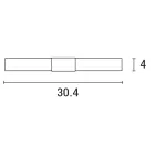 EUROLAMP ARTE ILLUMINA OCEANO Fali lámpa Fürdőszoba Tükör világító beépített LED 2XG9 ΜΑX 5W 304X85X60 Szatén