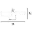 EUROLAMP ARTE ILLUMINA OCEANO WITH BRACKET FOR BATHROOM 2XG9 ΜΑX 5W 280X135X140 SATIN 