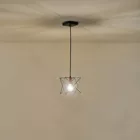 EUROLAMP ARTE ILLUMINA OGGI Függesztett lámpatest 1XE27 MAX 40W 175X175X1240mm Fém/Fekete 