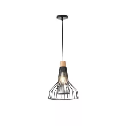 EUROLAMP ARTE ILLUMINA OGGI Függesztett lámpatest 1XE27 MAX 40W 260X260X1370mm Fém/Fekete 