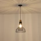 EUROLAMP ARTE ILLUMINA OGGI Függesztett lámpatest 1XE27 MAX 40W 260X260X1370mm Fém/Fekete 