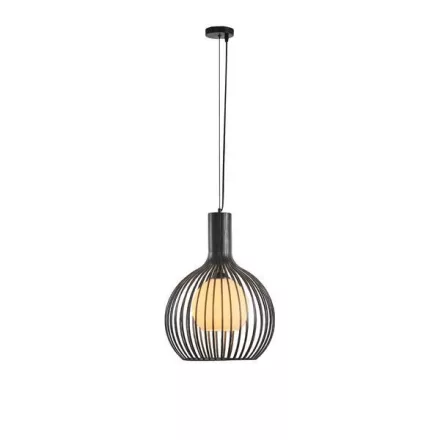 EUROLAMP ARTE ILLUMINA OGGI Függesztett lámpatest 1XE27 MAX 40W 340x340x1520mm Fém/Fekete 