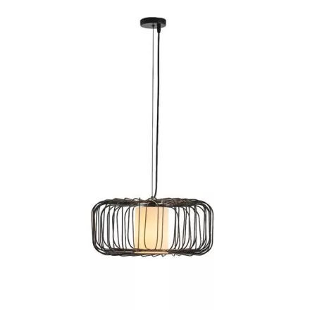 EUROLAMP ARTE ILLUMINA OGGI Függesztett lámpatest 1XE27 MAX 40W 340X340X1520mm Fém/Fekete 