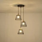 EUROLAMP ARTE ILLUMINA OGGI Függesztett lámpatest 3XE27 MAX 40W 370X370X1260mm Fém/Fekete 