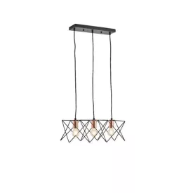   EUROLAMP ARTE ILLUMINA OGGI Függesztett lámpatest 3XE27 MAX 40W 517X175X1240mm Fém/Fekete 