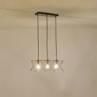 EUROLAMP ARTE ILLUMINA OGGI Függesztett lámpatest 3XE27 MAX 40W 517X175X1240mm Fém/Fekete 