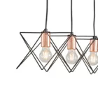 EUROLAMP ARTE ILLUMINA OGGI Függesztett lámpatest 3XE27 MAX 40W 517X175X1240mm Fém/Fekete 