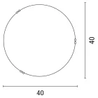 EUROLAMP ARTE ILLUMINA PAROS Mennyezeti Lámpatest Φ40 2XΕ27 Fehér/NICKEL 