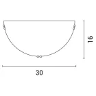 EUROLAMP ARTE ILLUMINA PAROS Fali lámpa Φ30 Ε27 Fehér/NICKEL 