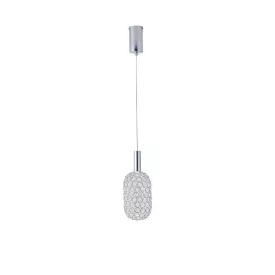   EUROLAMP ARTE ILLUMINA PERFORATO Függesztett lápatest beépített LED Acél CHROME 6,3W Φ200X1580mm