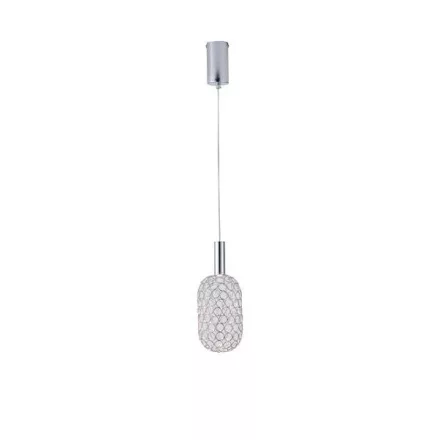 EUROLAMP ARTE ILLUMINA PERFORATO Függesztett lápatest beépített LED Acél CHROME 6,3W Φ200X1580mm