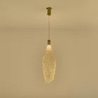 EUROLAMP ARTE ILLUMINA PERFORATO Függesztett lápatest beépített LED Acél GOLD LED 7,6W 200x1960mm 