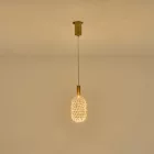 EUROLAMP ARTE ILLUMINA PERFORATO Függesztett lápatest beépített LED Acél GOLD LED 6,3W Φ200X1580mm