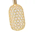 EUROLAMP ARTE ILLUMINA PERFORATO Függesztett lápatest beépített LED Acél GOLD LED 6,3W Φ200X1580mm