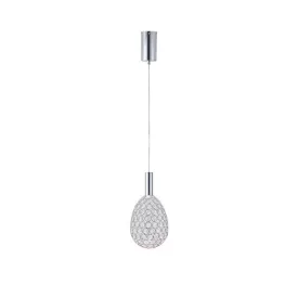   EUROLAMP ARTE ILLUMINA PERFORATO Függesztett lápatest beépített LED Acél OVAL CHROME LED 6,3W Φ140x1400mm 