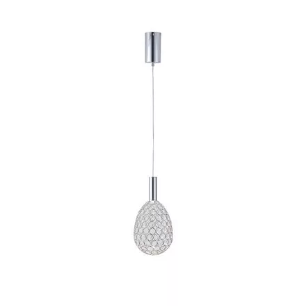 EUROLAMP ARTE ILLUMINA PERFORATO Függesztett lápatest beépített LED Acél OVAL CHROME LED 6,3W Φ140x1400mm 