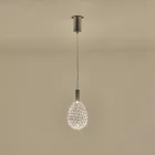 EUROLAMP ARTE ILLUMINA PERFORATO Függesztett lápatest beépített LED Acél OVAL CHROME LED 6,3W Φ140x1400mm 