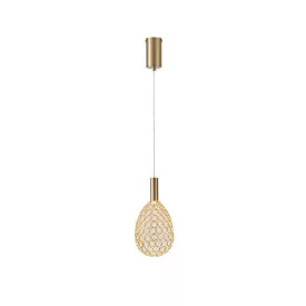   EUROLAMP ARTE ILLUMINA PERFORATO Függesztett lápatest beépített LED Acél OVAL GOLD 6,3W Φ140x1580mm