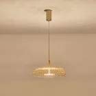 EUROLAMP ARTE ILLUMINA PERFORATO Függesztett lápatest beépített LED Függesztett lámpatest Acél GOLD LED10W Φ350x1400mm 