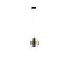 EUROLAMP ARTE ILLUMINA RELIAC Függesztett lámpatest 1XE27 180X1205mm MAX 40W Fekete - GOLD 
