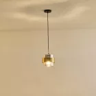 EUROLAMP ARTE ILLUMINA RELIAC Függesztett lámpatest 1XE27 180X1205mm MAX 40W Fekete - GOLD 