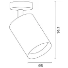 EUROLAMP ARTE ILLUMINA ROTONDO Mennyezeti LED Lámpatest CYLINDER MOVEABLE 18W 4000K FehérPLUS 