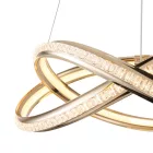 EUROLAMP ARTE ILLUMINA SATURN Függesztett lámpatest beépített LED 40W 3000Κ L50 GOLD 