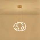 EUROLAMP ARTE ILLUMINA SATURN Függesztett lámpatest beépített LED 38W 3000Κ GOLD 430X310mm 