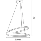 EUROLAMP ARTE ILLUMINA SATURN Függesztett lámpatest beépített LED 42W 550X550X200 4000K GOLD 