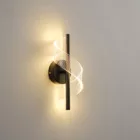 EUROLAMP ARTE ILLUMINA SILK ACRYLIC Falilámpa beépített LED Fekete 8W 3000K 300X130mm 