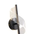 EUROLAMP ARTE ILLUMINA SILK ACRYLIC Falilámpa beépített LED Fekete 8W 3000K 300X130mm 