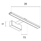 EUROLAMP ARTE ILLUMINA SOPHI Falilkar Tükör világító beépített LED 9W 3000K 39Χ5Χ15 Fekete 