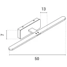 EUROLAMP ARTE ILLUMINA SOPHI Falilkar Tükör világítóbeépített LED 8W 3000K 50Χ12Χ13 Szatén