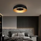 EUROLAMP ARTE ILLUMINA STIGMA Mennyezeti Lámpatest Fekete - GOLD 20W Φ400mm 