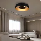 EUROLAMP ARTE ILLUMINA STIGMA Mennyezeti Lámpatest Fekete - GOLD 20W Φ400mm 