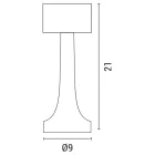 EUROLAMP ARTE ILLUMINA TABLO Asztali lámpa érintő gombos újratölthető LED 3W Ezüst