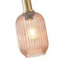 EUROLAMP ARTE ILLUMINA TOPAZ Függesztett lámpatest Üveg Borostyán 1XΕ27 40W 130X200X1200mm 