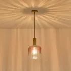 EUROLAMP ARTE ILLUMINA TOPAZ Függesztett lámpatest Üveg Borostyán 1XΕ27 40W 200X210mmX160cm 