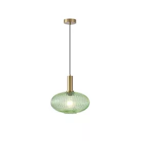   EUROLAMP ARTE ILLUMINA TOPAZ Függesztett lámpatest Üveg Zöld 1XΕ27 40W Φ300X171X1200mm 