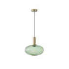 EUROLAMP ARTE ILLUMINA TOPAZ Függesztett lámpatest Üveg Zöld 1XΕ27 40W Φ300X171X1200mm 