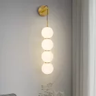 EUROLAMP ARTE ILLUMINA TREA Falilámpa beépített LED 19W Réz tejfehér üveggel 160 Χ650mm 